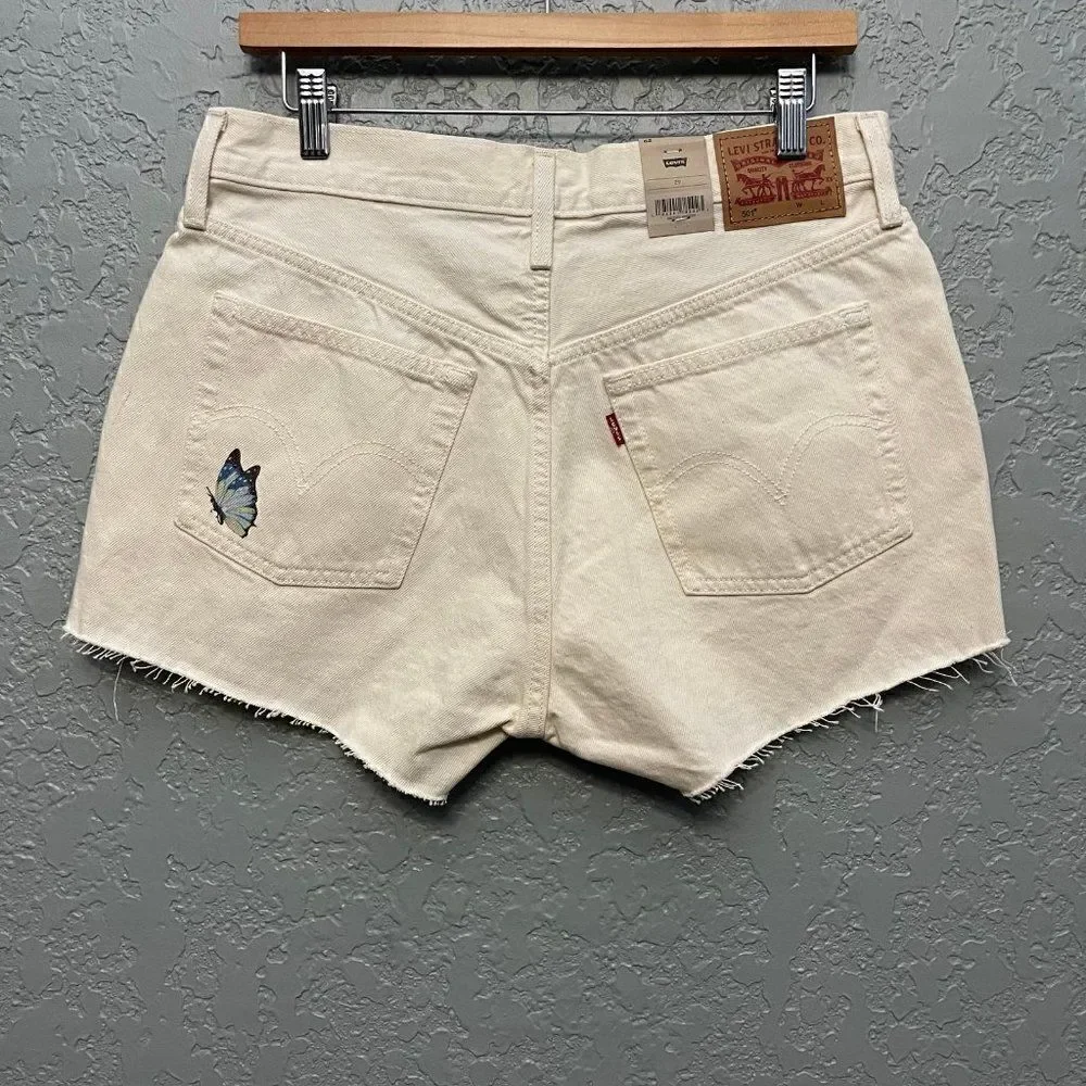 Levi’s 501 Light Stonewash Butterfly Shorts